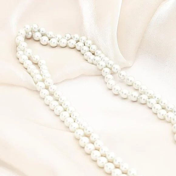 Women 1920s Flapper Set with Headband Beaded Necklaces Earrings Gloves for Vinta - Picture 7 of 7